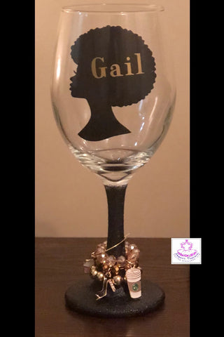 Personalized “Charmed” Wine Glass