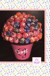 Pink and Purple Personalized Lollipop Bouquet