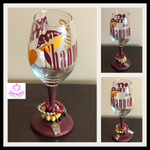 Washington themed  wine glass