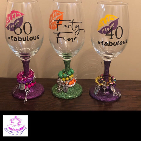 Charmed Birthday Wine Glass