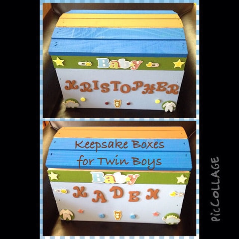 Personalized Keepsake Treasure Box for Baby Boy