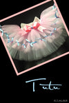 White, Pink and Light Blue Pettiskirt Tutu