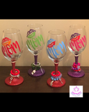 Charmed “mom” wine glasses.