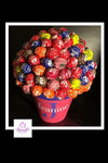 Pink and Purple Personalized Lollipop Bouquet